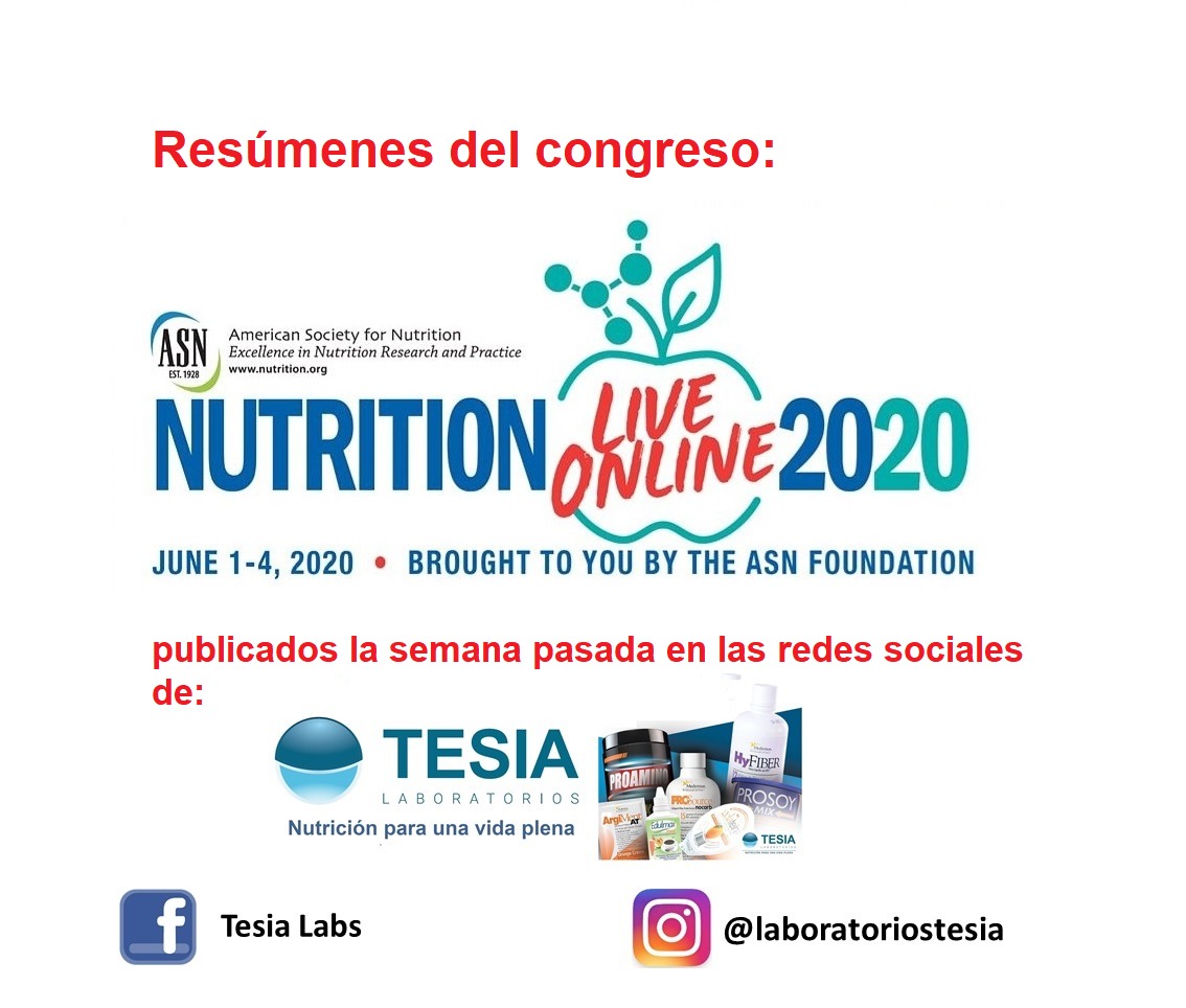 Resúmenes del Congreso 2020 de la Sociedad Americana de Nutrición